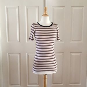 striped bodycon dress